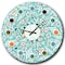 Designart 'Pastel Tribal Retro Pattern Mid-Century Modern Wall Clock